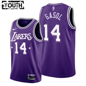 Dres Los Angeles Lakers Marc Gasol 14 Nike 2021-22 City Edition Throwback 60s Swingman - Dječji